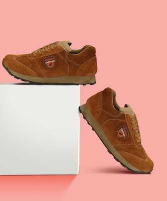 GOOD MINAR Tan Sports Walking Shoes Suede For Men Walking Shoes For Men(Tan , 6)