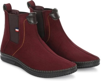 Men's Avenue Comfortable Stylish Casual Chelsea Boots For Men's (Red) chelsea Boots Boots For Men(Red , 6)