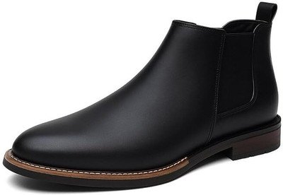 VELORA Stylish Black Boots For Men(Black , 9)