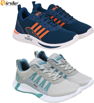 Birde Combo Pack Of 2 Casual Shoes Sneakers For Men(Blue, Grey , 6)