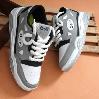 MODESTINE Outdoor Trendy Lightweight Casual,Canvas Stylish Sport/Gym/Traning Running Shoes For Men(Grey , 7)