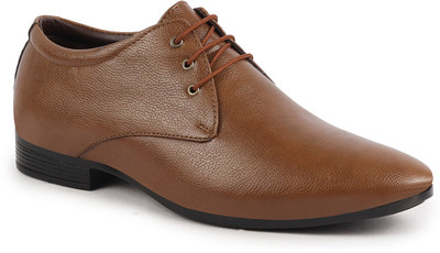FAUSTO Basics Formal Office Outdoor Meeting Comfortable Shoes Lace Up For Men(Brown , 9)