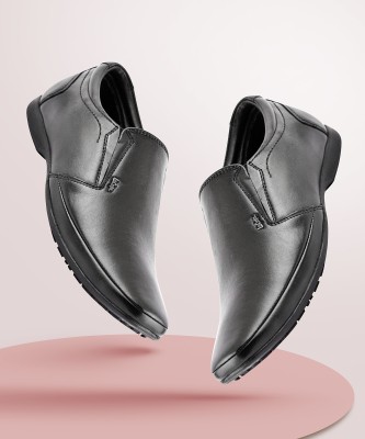 LEE COOPER Men Genuine Leather Slip On Shoes For Men(Black)