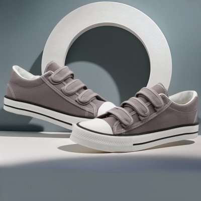 TRENDUTY Tape Valcro Sneakers For Men(Grey , 7)