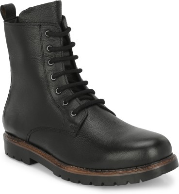 CARLO ROMANO Shoe Geninue Milled Leather Men'S Ankle Boot Lace Up For Men(Black , 6)