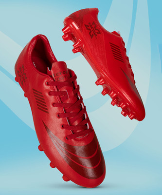 VECTOR X Fortune Premium Textured & Solid Upper Grain & TPU Sole Football Shoes For Men(Red , 10)
