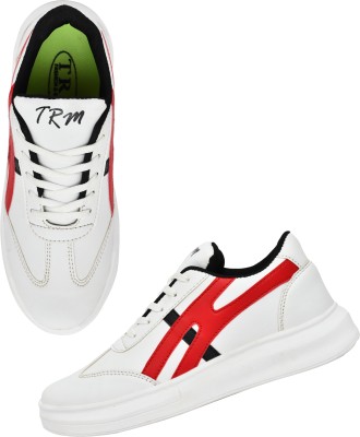 TRM Sneakers For Men(White, Black, Red , 10)