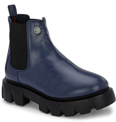 EEGO ITALY Chunky Chelsea Boots For Men(Blue)