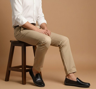 ZOKARO Ethnic StylishLatest Design Mojari Juttis Loafer for Men Loafers For Men(Black , 7)