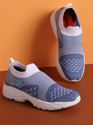 SPRENGE Walking Shoes For Men(White, Blue , 7)