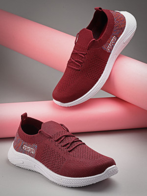 asian Casual Sneaker Shoes for Women | Soft Cushioned Insole || Vanilla-115 Sneakers For Women(Maroon , 8)