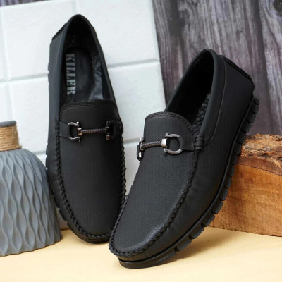KILLER Loafer Shoes for Men | Formal & Casual Stylish, Durable & Comfortable Footwear Loafers For Men(Black , 9)
