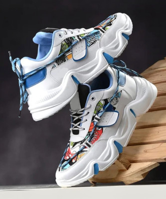 Sender Premium Comfortable Lace Up Sneaker Casual Walking Men Sports Running Shoes Sneakers For Men(Blue , 6)