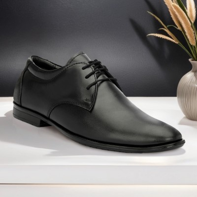 Blue Horse Genuine Leather Formal Shoe Oxford For Men(Black)