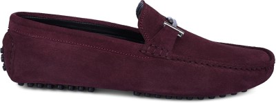 LOUIS STITCH Casual Stylish Suede Leather Loafers for Men, Rosewood (ITSUDRW) Size 6 Loafers For Men(Maroon , 6)