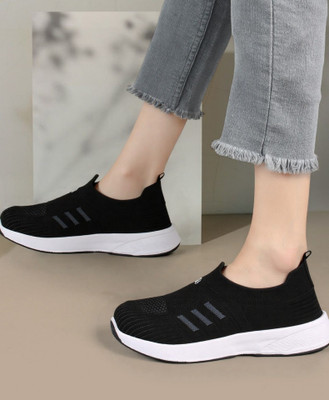 jootiyapa Jootiyapa Premium Trending Casual Shoes For Women Slip On Sneakers For Women(Black , 7)