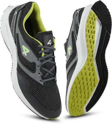 D and D ENTERPRISES Men's Comfort Lightweight Jogging, Walking, Running Shoes For Men(Grey, Black , 10)