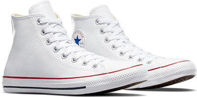 Converse Unisex Chuck Taylor All Star Leather High Top Sneakers For Men(White , 7)