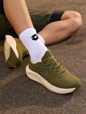LOTTO Xwift Knit Running Shoes For Men(Green , 8)