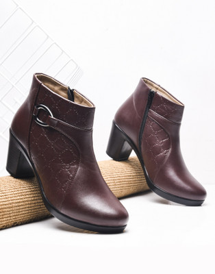 TRYME Boots For Women(Brown , 6)