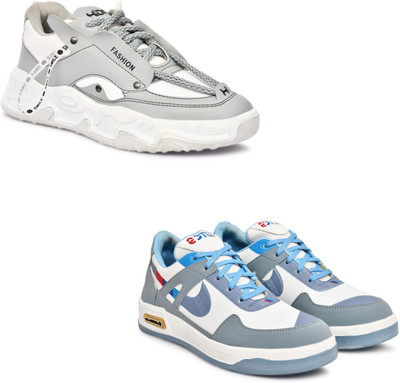 Hida Comfort Fit Sports Shoes for Gym & Outdoor Wrestling Shoes For Men(Grey, Blue , 6)