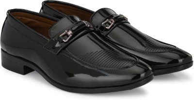 G L Trend Patent Leather Party Wear Shoe for Men Party Wear For Men(Black)