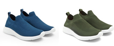Face Stylish Sports Shoes for Men – Ideal for Running, Gym & Training Sneakers For Men(Blue, Olive , 8)