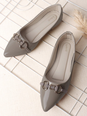LAVIE Embellished Party Wear Women Slip-On Ballerina Bellies For Women(Khaki , 7)