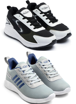 Face Men’s Sports Running Shoes – Lightweight, Breathable & Comfortable Running Shoes For Men(Black, Blue , 10)