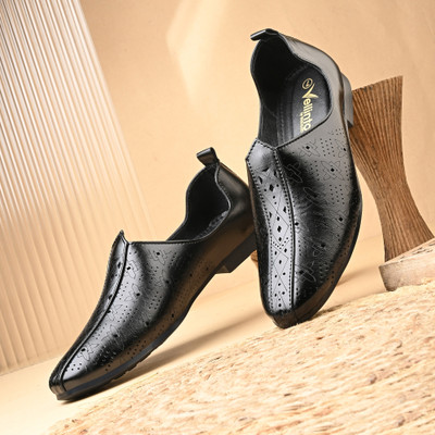 Vellinto Vellinto VOHRA Cool Rajasthani Jutis Mojaris Nagra For Men Stylish Shoes Party Wear For Men(Black , 7)