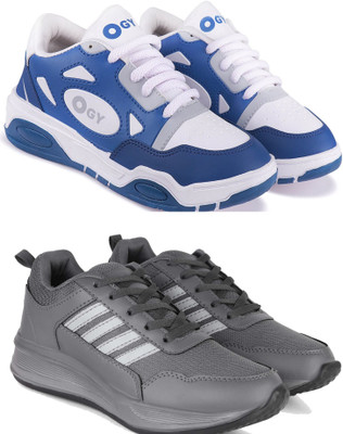 New Oranie Stylish Casual Shoes for Men Casuals For Men(Grey, Blue , 6)