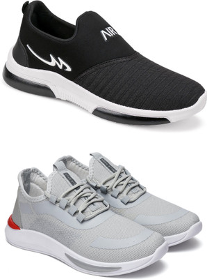 Free Kicks Combo Of 2 Shoes FK-Mexico & FK-434 Sneakers For Men(Grey , 6)