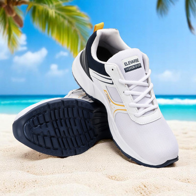 Elevarse Stylish Sports Shoe Men Running Shoes For Men(White , 9)