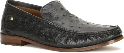 HUSH PUPPIES OSCAR OSTRICH Loafers For Men(Black , 10)