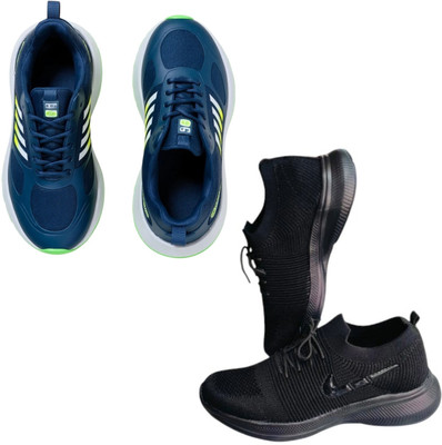 Plama Stylish Casual Shoes for Men – Perfect for Daily Wear Casuals For Men(Blue, Black , 9)