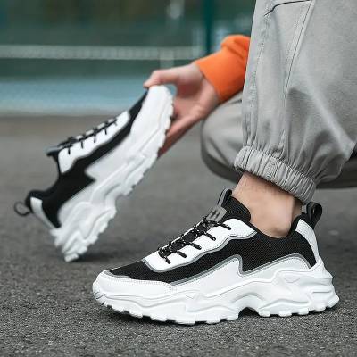 Krors Mens Breathable Black Sneakers Running Shoes Fitness Sports