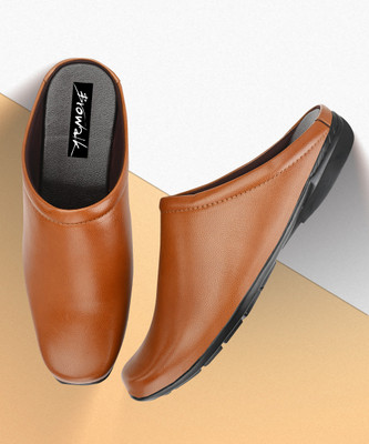 Browalk Browalk Premium slip on half shoe for men Slip On For Men(Tan , 6)