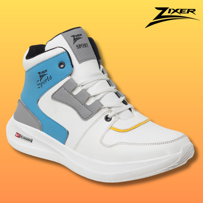 Zixer Casual High Top Shoes For Men High Neck Ankle Boy's Sneakers Fashion Trending Boots For Men(Blue , 9)