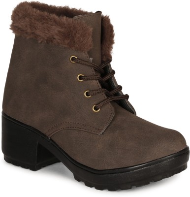 Saheb Latest Fashionable Boots for Girls and Women Boots For Women(Brown)