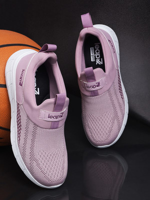 LIBERTY LEAP7X BOSTER-L2E Sports Slip-on With Knitted Upper & EVA Sole | Comfortable Walking Shoes For Women(Pink , 4)