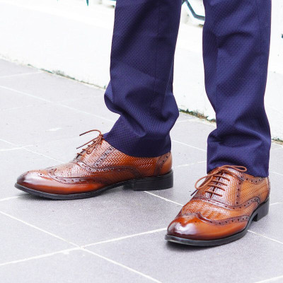 MATR LIFESTYLE formal shoes for men Brogues For Men(Tan , 7)