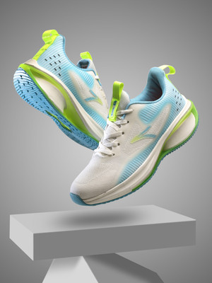 action Athleo TURBO 1502 Stylish Lightweight Comfortable Sports Lace Up Running Shoes For Men(White , 9)