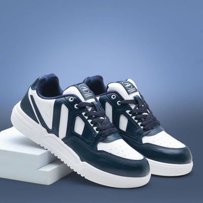 asian -02 Men’s Sneakers | Stylish & Lightweight Casual Sneaker for Boys Sneakers For Men(White, Navy , 7)