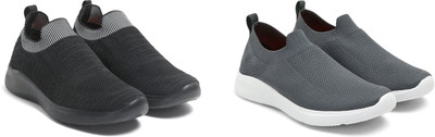 Face Stylish Sports Shoes for Men – Ideal for Running, Gym & Training Sneakers For Men(Grey, Black , 8)