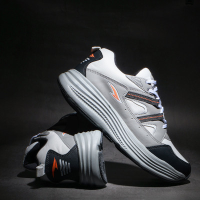asian Bos-27 Sports Shoes for Men & Boys | Stylish Walking & Running Sneakers Running Shoes For Men(White, Grey , 8)