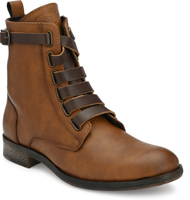 Delize Leather Hekking & Tracking Boots For Men(Tan , 6)