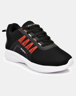 LEATHERKRAFT LK_FIT Sneakers For Men(Black, Red , 6)