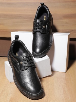 LIBERTY Healers B049-01 Formal Shoes With PVC Sole | Office Wear Lacing Derby For Men(Black , 9)