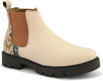 Roadster Chelsea Boots For Women(Off White , 3)