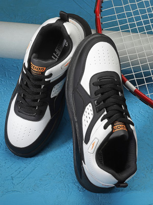 asian Sneaker Casual Shoes for Men | Soft Cushioned Insole, Slip-Resistance Sneakers For Men(Black, White , 8)